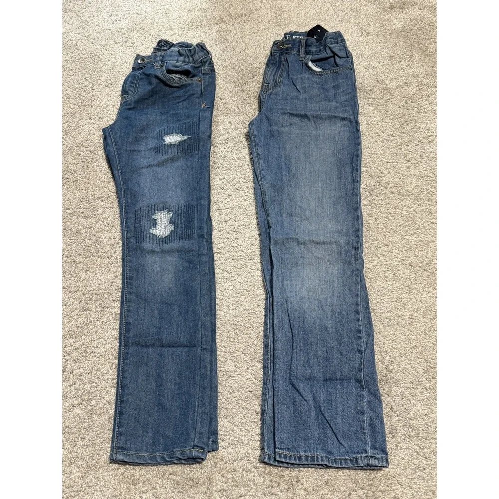 Lot of 2 Youth Boy's Lucky Brand & The Children's Place Blue Denim Jeans Size 10